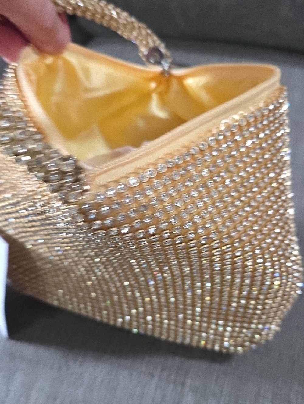Babeyond Gold Crystal-Embellished Evening Bag, NWT, Prom Or Wedding - Picture 11 of 14